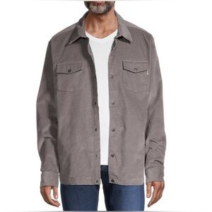 Linksoul Men’s Flannel Lined Corduroy Shacket Shirt Lightweight Jacket